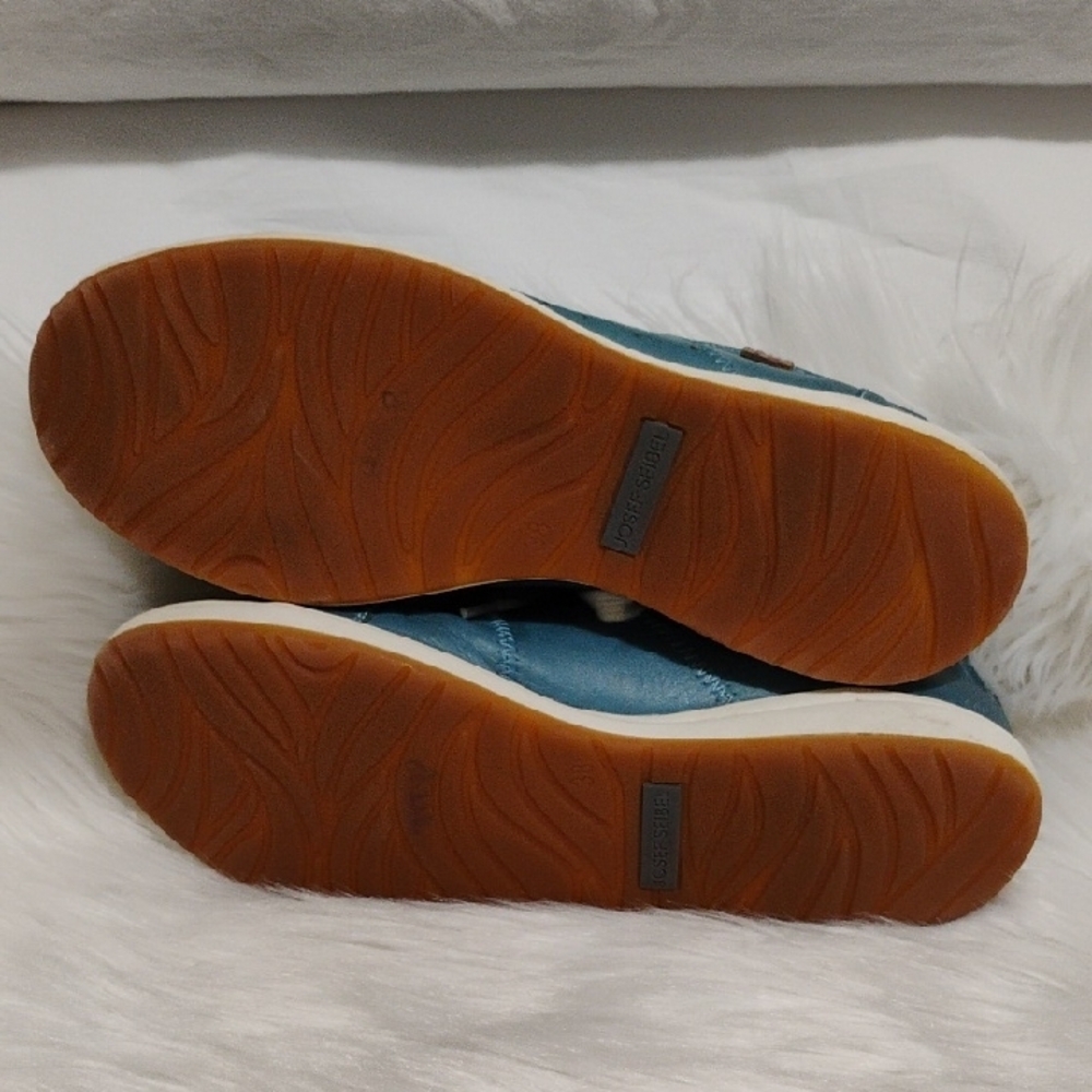 Josef Seibel Blue/White Sneakers Classic Low-Top Design Sz.38/8 - Picture 10 of 12